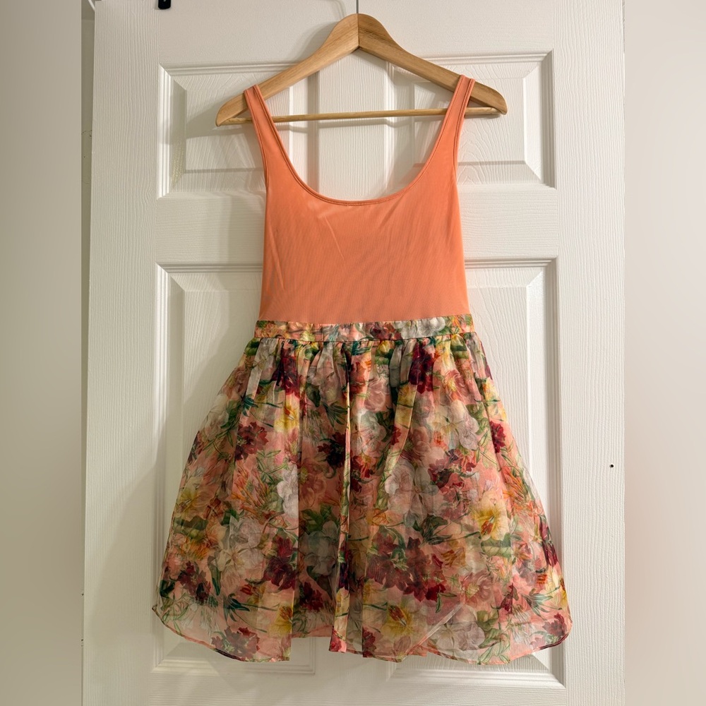 Alice + Olivia Orange Floral Dress